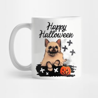 Halloween Season Ghost Puppy Pumpkin with Australian Cattle Dog Mug